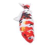 GARVALON Realistic Koi Fish Plush 27cm Soft Goldfish Hug Pillow Zipper Cute Japanese Plush for Cognitive Development and Home Decor