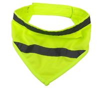 GARVALON Reflective Dog Bandana Fluorescent Yellow Safety Scarf for Night Walking Pet Visibility Tape Easy Clean