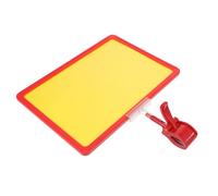 GARVALON Retail Display Tags Plastic A4 Price Tag Holder with Double Clips for Supermarket and Clothing Store Marketing