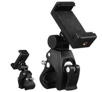 GARVALON Rotatable Mic Stand Phone Clamp Swivel Microphone Mount Clip Music Performer Holder Compatible with Various Mic Stands for Recording Streaming