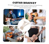 GARVALON Rustic Cotton Rope Guitar Wall Hanger with Tassels Ukulele and Acoustic Guitar Holder for Indoor Outdoor Use Easy to Install Decorative Instrument Mount for Living Patio Garden