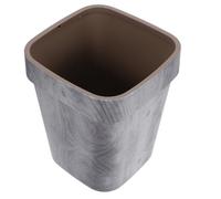 GARVALON Rustic Wood Grain Tall Lidless Plastic Trash Can Large Medium Waste Bin for Kitchen Bathroom Living Room Home Office Light Grey