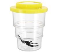 GARVALON ’s Insect Observation Cup with 3-section Magnifier, Yellow Plastic Bugs Viewer Container, Science Exploration for Outdoor Nature Learning and Bug Catching