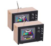 GARVALON Scale Miniature Furniture with Realistic Screen for Dollhouse Decor and Entertainment Center Detailed Craftsmanship and Versatile Design for Vintage and Contemporary Settings