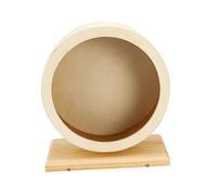 GARVALON Silent Wooden Hamster Wheel Medium Running for Small Pets Exercise Anti-slip Anti-bite Easy to Clean Suitable for Hamsters Mice Hedgehogs and Squirrels