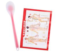 GARVALON Silicone Body Care Pat Palm Massage Stick 38cm Red Extended Meridian Tapping Tool with Acupoint Chart for Full-Body Pain Relief and Relaxation