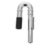 GARVALON Silver Flute Mouthpiece Replacement Manual Elbow Curved and Straight Tube Wind Instrument Accessory Nickel-plated for Acoustic Flute Players