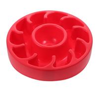 GARVALON Slow Feeder Dog Bowl Red Non-slip Pet Slow Feeding Bowl for Healthy Eating Bloat Prevention Smooth Surface Design Stable Flat Base for Dogs
