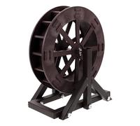 GARVALON Small 22Cm Plastic Water Wheel Fountain Decoration Aquarium Landscape Prop with Rotating Waterfall Fish Tank Tabletop Water Mill for DIY Feature