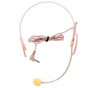GARVALON Small Head-mounted Wired Microphone Headset with Flexible Boom Mic for Speaking and Singing, Portable Skin-tone Headwear Mic for Teachers, Tour Guides, and Presentations