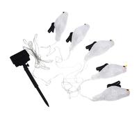 GARVALON Solar Powered Robin Bird String Lights Solar Panel LED Garden Decor Lamp for Outdoor Patio Fence Balcony Festival Ambient Lighting