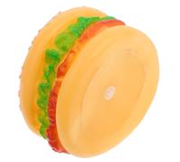GARVALON Squeaky Hamburger Chew Toy for Dogs and Kittens Realistic Vinyl Material Interactive Dog Chewer Toy for Small Breeds and Aggressive Chewers Promotes Bonding and Chewing Fun
