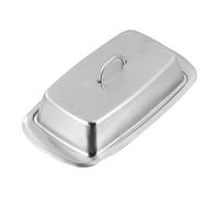 GARVALON Stainless Steel Butter Dish Insulated Fresh Keeping Box for Butter Cheese Dessert Storage Corrosion-Resistant Household Fresh Box for Party Banquet Use