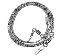 GARVALON Stainless Steel Foot Chain for Birds Strong Anti-off Silver Anklet with Design Size 4 Thin Chain Sturdy Parrot Ankle Ring Suitable for Lovebird