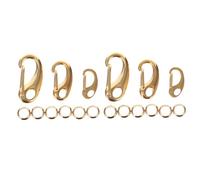 GARVALON Stainless Steel Lobster Claw Clasps with Key Rings Jewelry Connecting Buckles for DIY Bracelets Necklaces Chains and Crafts Fasteners for Secure Attachments