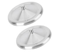 GARVALON Stainless Steel Mug Covers 2Pcs Round Lids Leak-Proof Heat Resistant Easy Clean Design for Japanese-Style Water Cups