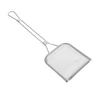 GARVALON Stainless Steel Oil Residue Skimmer Spoon with Fine Mesh Filter, Square Flat Grease Strainer for Deep Fryer, Heat-Resistant Kitchen Utensil for Frying Chicken and French Fries