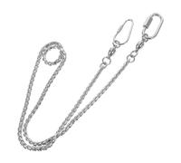 GARVALON Stainless Steel Parrot Foot Chain Anklet Metal Birds Foot Ring Anti-off Training Anklet for Cockatiels Lovebirds Peonies Extra Thick Chain