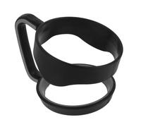 GARVALON Stainless Steel Tumbler Handle Grip for Travel Mugs Car Cup Holder Compatible with Yeti Beer Coffee Cups Black with Grey Trim Easy to Install and Stable Fit