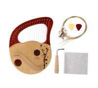 GARVALON String Portable Lyre Harp Musical Instrument with Tuning Rod Small Harp for Beginners and Adults Cultivating Music Interest and Entertainment