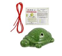 GARVALON Students Ocarina 6-hole Alto Turtle Shape White Porcelain Lightweight Wind Instrument with Professional Tone Holes and Lanyard for Beginner Flute Music Random Color