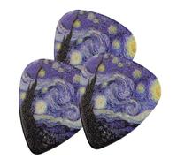 GARVALON Thin Triangle Guitar Picks Tough and Small Size 3pcs Wear-resistant Abs Material with Unique Design for Acoustic Guitar and Ukulele for Musicians