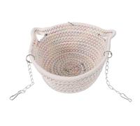 GARVALON Three-Tier Small Animal Hammock Bed Cotton Rope Sleeping Nest Maze for Hamsters Guinea Pigs and Rats Indoor Hanging (18X18X10Cm)