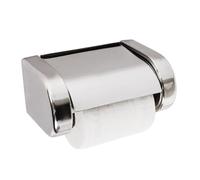 GARVALON Tissue Holder Roll Paper Rack and Easy to Install Design Stainless Steel with Anti-splashing Water Feature Silver Geometric with Modern Unique Style for Bathroom and Hotel Use