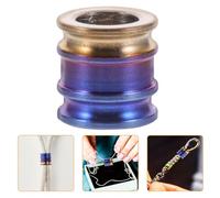 GARVALON Titanium Lanyard Bead Pendant for Paracord DIY Projects Chamfered Edges Lightweight Outdoor Zipper and Keychain Accessory for Necklace Crafting and Travel Use