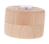 GARVALON Tooth Storage Box Wooden Organizer for First Lost Deciduous Teeth Fetal Hair Keepsake for Creating Cherished Childhood Memories