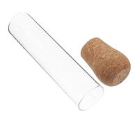 GARVALON Transparent Borosilicate Glass Test Tube Tea Infuser with Cork Stopper High Temperature Resistant Loose Leaf Tea Strainer for Brewing and Steeping Glass and Filter Accessory