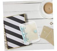 GARVALON Transparent Cover Small Notepad with Button Closure Compact Mini Notebook Creative Writing Journal for Daily Plans Messages and Inspiration Suitable for School Office and Personal