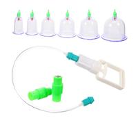 GARVALON Transparent Cupping Therapy Vacuum Suction Cups for Body Relief and Muscle Relaxation Outdoor Cupping Tool for Home Use and Self-Massage