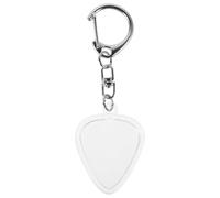 GARVALON Transparent Guitar Pick Holder Case with Heart-Shaped Keychain Standard Storage Box for Guitarists and Music Lovers Fit for Standard Picks Easy Identification and Portable Design