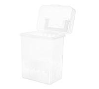 GARVALON Transparent Marker Pen Storage Box with Sturdy Base Large Capacity Sketching Marker Case for Artists Students and Hobbyists Portable Art Craft Organizer with Carry Handle for
