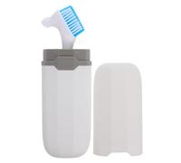 GARVALON Travel Toothbrush Holder Set with Case 2-Piece Portable Toothbrush Container for Oral Care Double-Sided Design for Travel and Camping