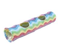 GARVALON Tunnel Foldable Plaything for Cats Neon Exploration Toy Pet Tunnel Rainbow Design and Scratch-resistant