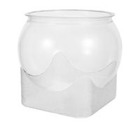 GARVALON Unbreakable Clear Plastic Fish Bowl Heavy Duty Desktop Aquarium for Goldfish Hydroponic Plant Container and Decorative Flower Vase Compact Multi-use Centerpiece for Office Home and