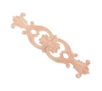 GARVALON Unpainted Carved Wooden Applique Retro Floral Corner Onlay Home Ornament for Cabinet Wardrobe DIY Furniture Decoration