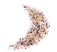 GARVALON White Crystal Aquarium Rocks Natural Fluorite Tumbled Chips Gravel for Fish Tank and Vase, Resistant to Wear, Will Not Produce Debris, for Terrarium Supplies and Home Decor, 200g