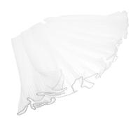 GARVALON White Pearl Edge Wrinkled Wavy Tulle Ribbon for Flower Wrapping Bouquet Packaging DIY Craft Wedding Cake Decoration Florist Supplies Wide