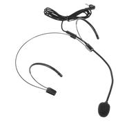 GARVALON Wired Flexible Headset Microphone for Teachers with Black Over-ear Design, Singing and Speaking Head Mic for Classroom and Presentation Use