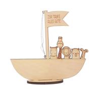 GARVALON Wooden Baptism Money Clip for Boy Girl Unique Keepsake for Christening Elegant Decor for Shower Birth Celebration