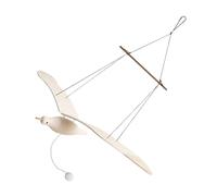 GARVALON Wooden Bird Hanging Ornament for Nursery Wall Decoration Nordic Style Bedroom Hanging Decor with Charming Seagull Design Wear-resistant White Wall Art for Aesthetic Cottage Core