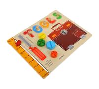 GARVALON Wooden Busy Board Educational for Fine Motor Skill Development Travel Essential Sensory Activity Board Bright Colors Easy to Clean and Maintain for Boys and Age Year