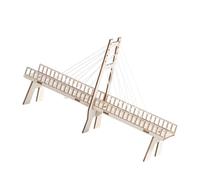 GARVALON Wooden Cable Stayed Bridge Model DIY Handmade Educational Physical Building Kit for Boys Gift and Easy to Assemble