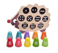 GARVALON Wooden Hedgehog Educational Puzzle for, Colorful Number Matching, Early Learning Math Activity for Boys and, Montessori-Inspired Development Game