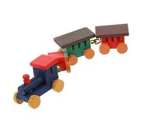 GARVALON Wooden Miniature Train Model for Dollhouse Decoration Traditional Handcrafted Train with Smooth Finish for Collectors