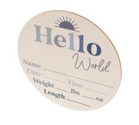 GARVALON Wooden Monthly Progress Commemorative Card for Newborn Welcome Signs Birth Announcement Board Photo Cards for Key Moments in Nursery Decor