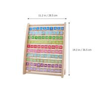 GARVALON Wooden Multiplication Table Educational for, Rainbow Oral Calculation Board Math Teaching Gadget, Multiplication Manipulative Tray for Early Learning and Development